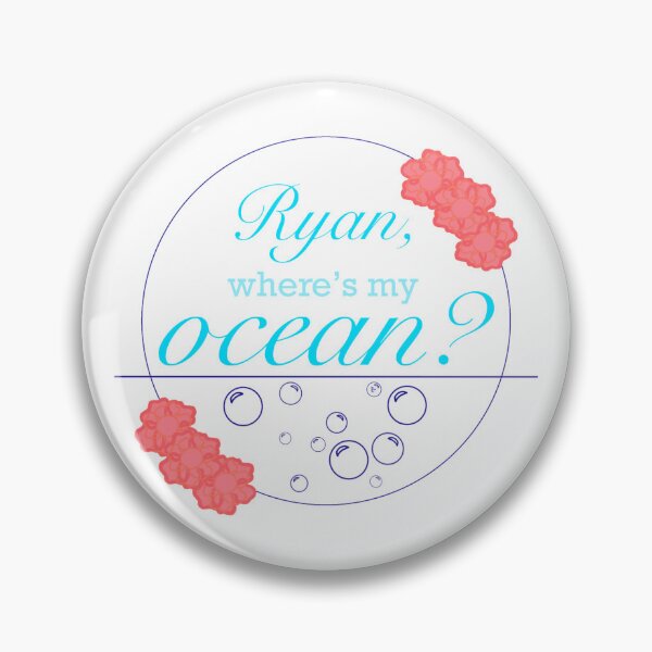 Item preview, “Ryan, where’s my ocean?” Quote with Hawaiian Flowers designed and sold by TeaLimeTwo.