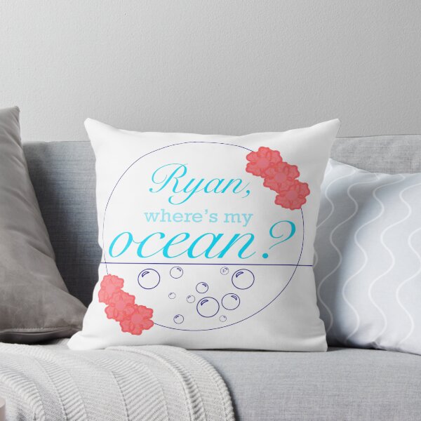 Item preview, “Ryan, where’s my ocean?” Quote with Hawaiian Flowers designed and sold by TeaLimeTwo.