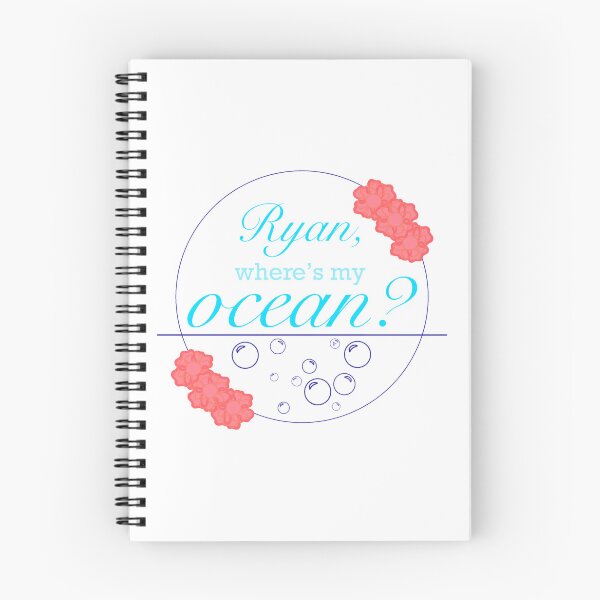 Item preview, “Ryan, where’s my ocean?” Quote with Hawaiian Flowers designed and sold by TeaLimeTwo.