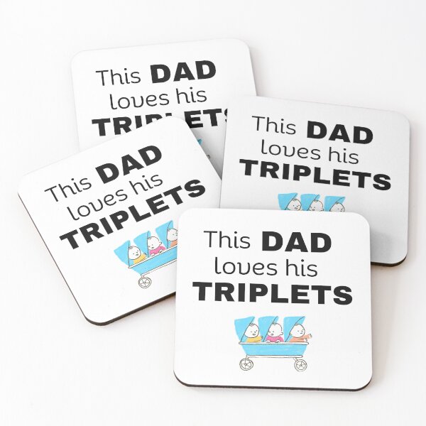 Item preview, This Dad loves his triplets designed and sold by Lilly Swift.