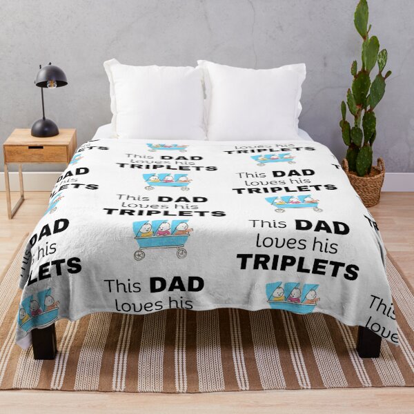 Item preview, This Dad loves his triplets designed and sold by Lilly Swift.