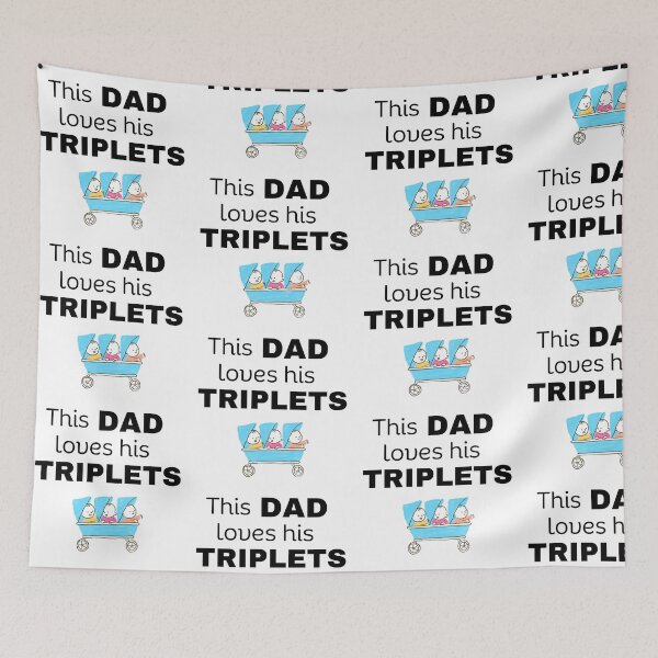 Item preview, This Dad loves his triplets designed and sold by Lilly Swift.