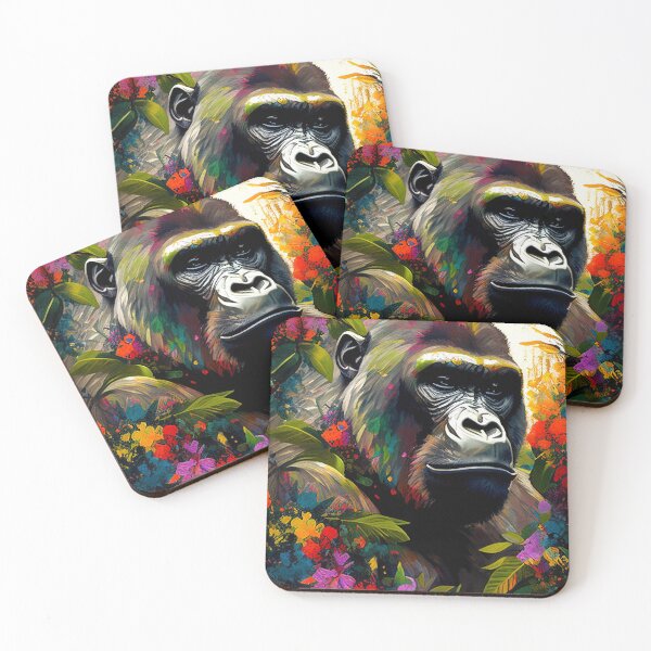 Item preview, Gorilla flowerspash jungle designed and sold by neuzoticart.