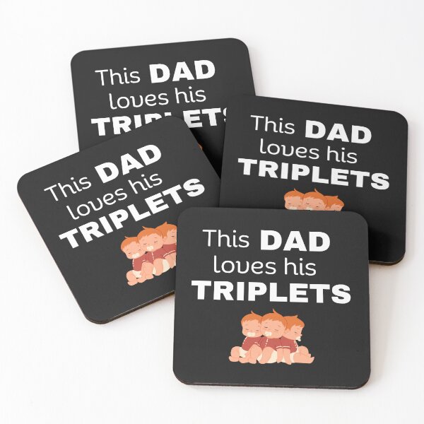 Item preview, This Dad loves his triplets black designed and sold by Lilly Swift.