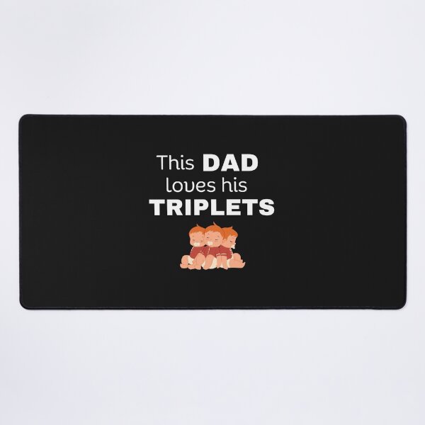 Item preview, This Dad loves his triplets black designed and sold by Lilly Swift.