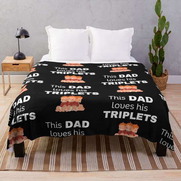 Item preview, This Dad loves his triplets black designed and sold by Lilly Swift.