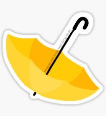 gelber Regenschirm Sticker