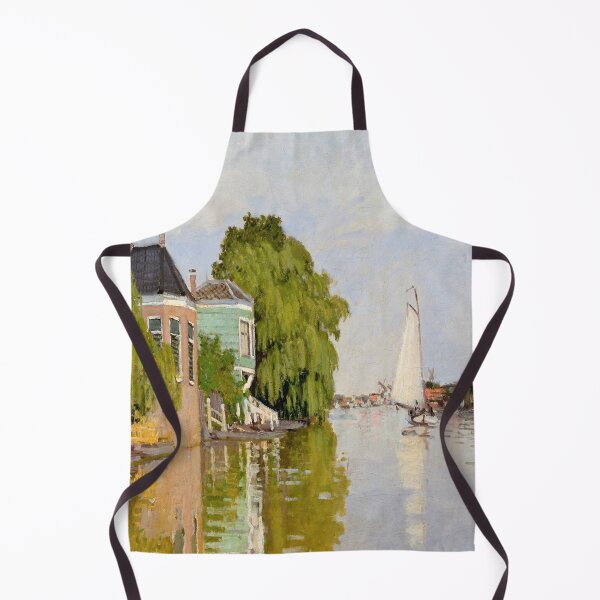 Item preview, Houses on the Achterzaan  by Claude Monet- Monet famous paintings-Monet river painting designed and sold by Tamas Das.