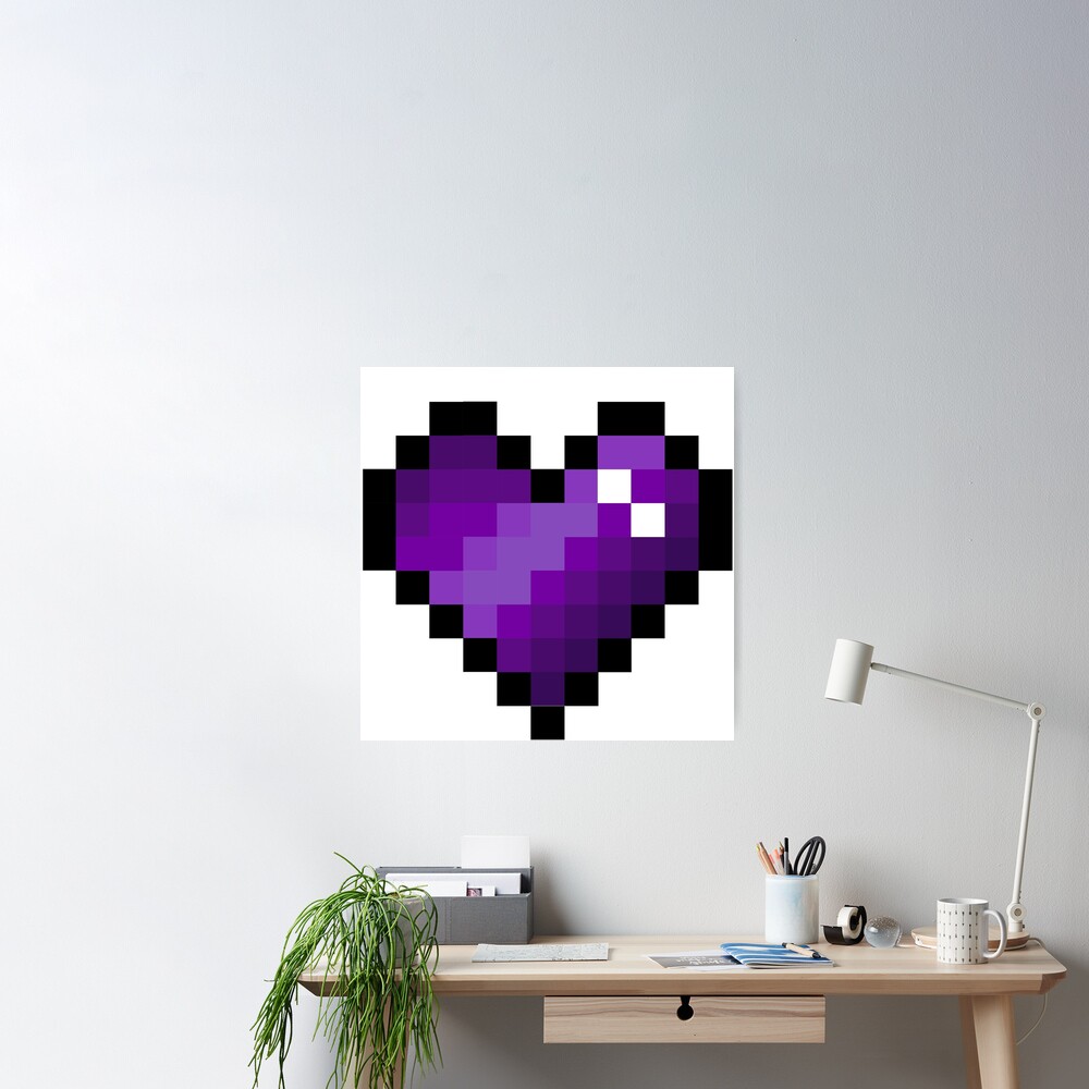 Purple Pixel Heart | Poster