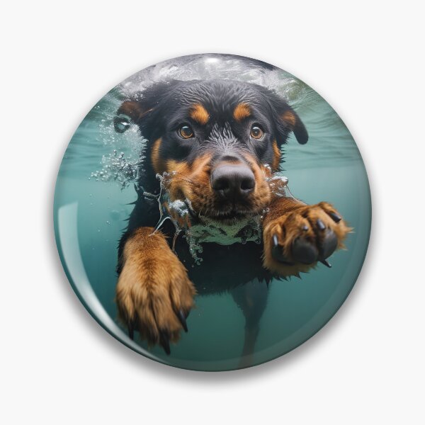 Artikelvorschau, Junger Rottie schwimmend: 2 entworfen und verkauft von ebrawne.