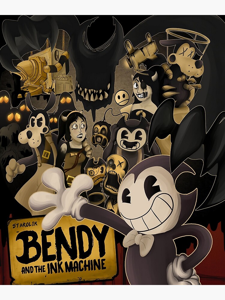 Bendy Ink Machine Themed Birthday Poster 16 X 20 40x50cm -  Israel