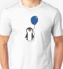 Cute Penguin with Blue Balloon Unisex T-Shirt