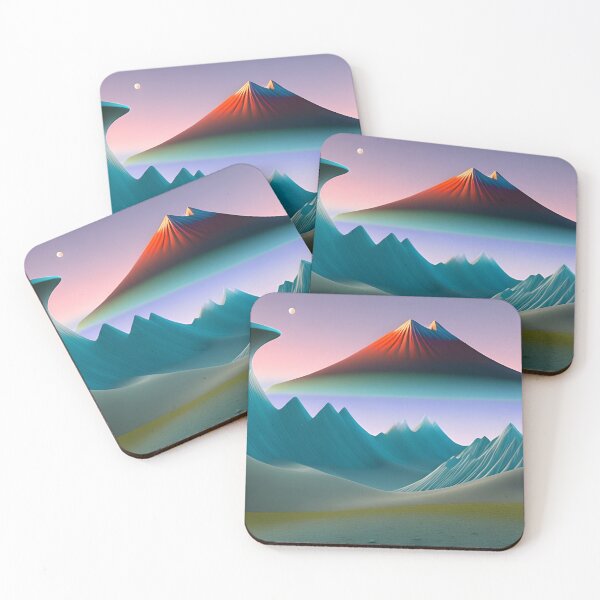 Item preview, Alien Dreamscape: Surreal Mountain Range designed and sold by TechBeeDesigns.