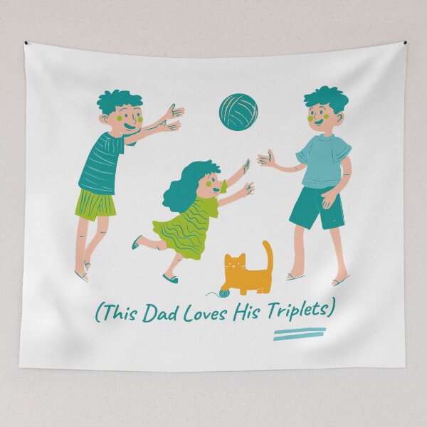 Item preview, Daddy of Three: Proudly Loving His Triplet Trio designed and sold by Artezia.
