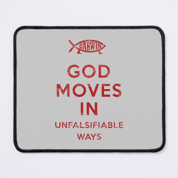 Item preview, God Moves In Unfalsifiable Ways (Darwin) [Red Worn Look] designed and sold by politicalamity.