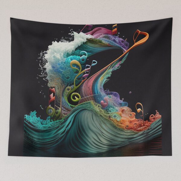 Item preview, wave in sea of music designed and sold by Kentokiyo.