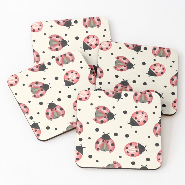 Item preview, Watercolor ladybug pattern designed and sold by Aoxydesign.