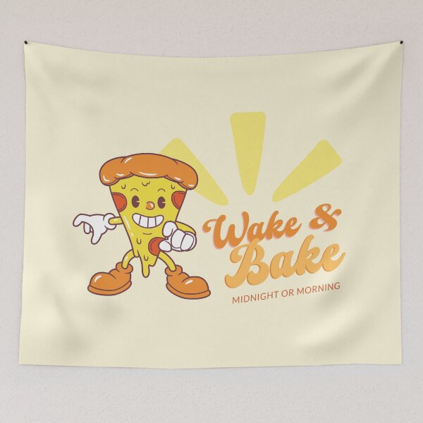 Item preview, Retro Pizza - Wake and Bake designed and sold by Birdbrook Academy.