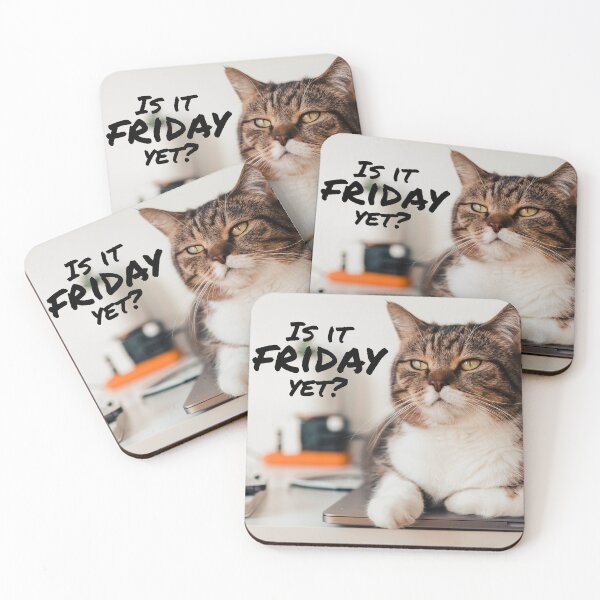 Item preview, Is it Friday yet funny cat, work sarcasm designed and sold by wondertree.