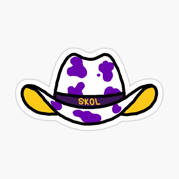 Item preview, SKOL Vikings Purple Spotted Cowboy Hat designed and sold by Becca Miller.