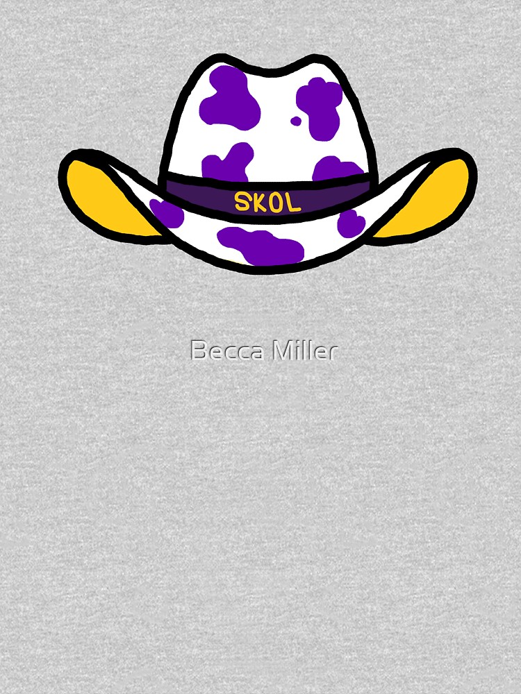 SKOL Vikings Purple Spotted Cowboy Hat Essential T-Shirt for Sale by Becca  Miller