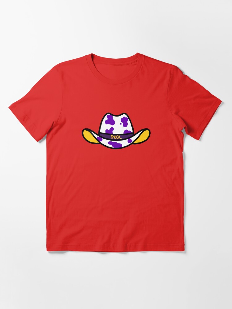 SKOL Vikings Purple Spotted Cowboy Hat Essential T-Shirt for Sale by Becca  Miller