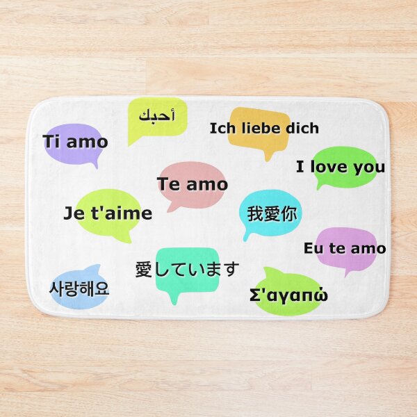 Item preview, “I love you” in 11 languages ​​for language lover, travelers & shop owner designed and sold by LiberaCaballo.