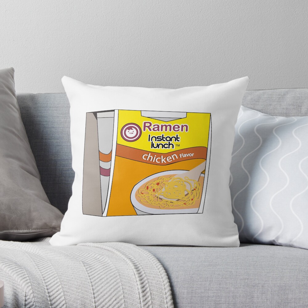 instant ramen noodle design! Throw Pillow