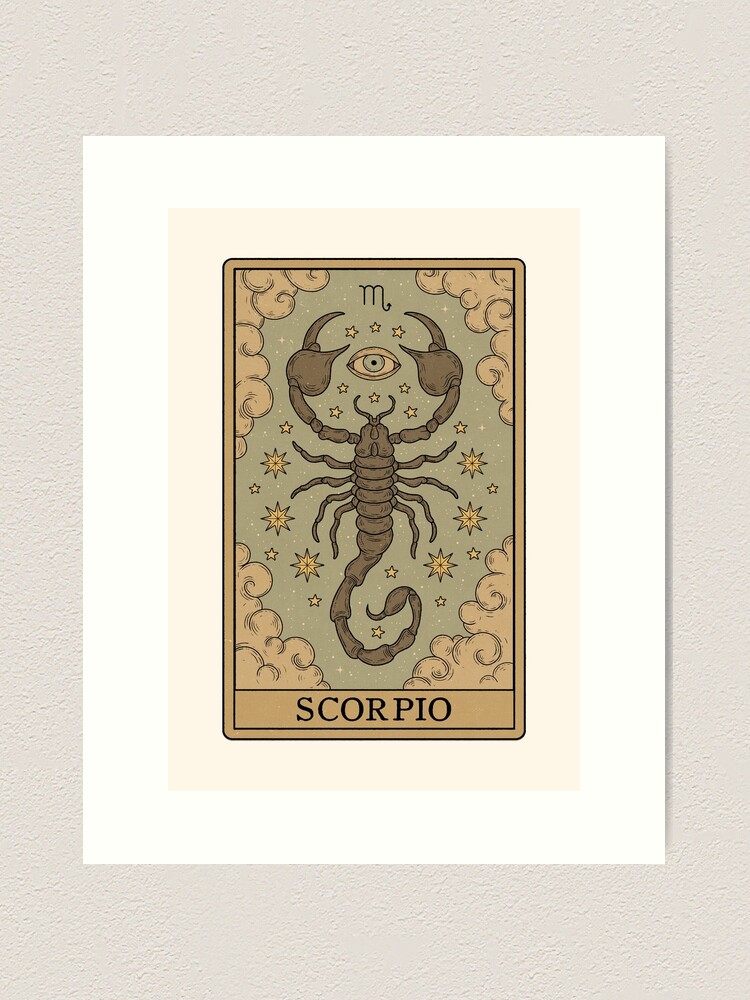 Thumbnail 1 of 3, Art Print, Scorpio Card designed and sold by thiagocorream.