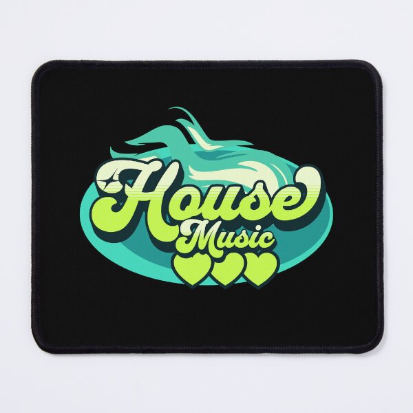 Item preview, HOUSE MUSIC - House Music Heat (aqua blue/lime) designed and sold by Discothreadz.