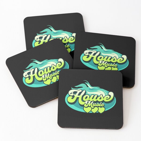 Item preview, HOUSE MUSIC - House Music Heat (aqua blue/lime)  designed and sold by Discothreadz.