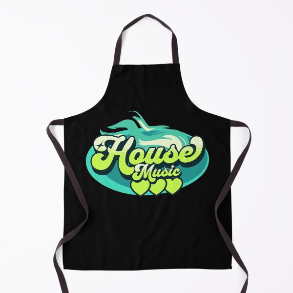 Item preview, HOUSE MUSIC - House Music Heat (aqua blue/lime) designed and sold by Discothreadz.