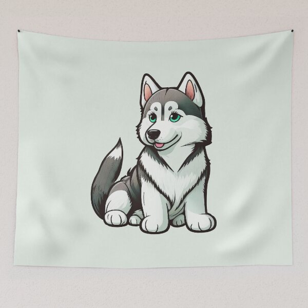 Artikelvorschau, Netter Husky entworfen und verkauft von solmarstudio.