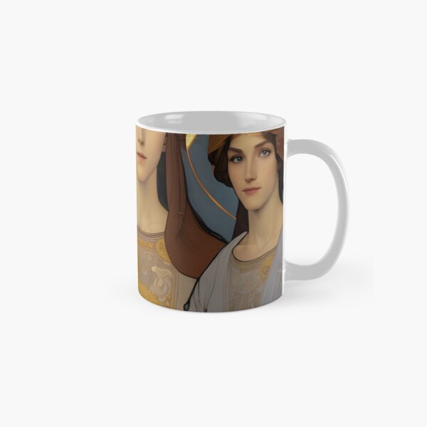 Artificial intelligence created this picture in response to the entered phrase "The Holy Trinity by Andrei Rublev" Classic Mug