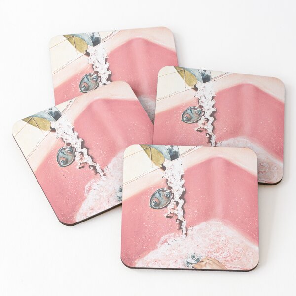 Item preview, Evening Plans Vintage Pink Bathroom Retro designed and sold by vanesaalkire.