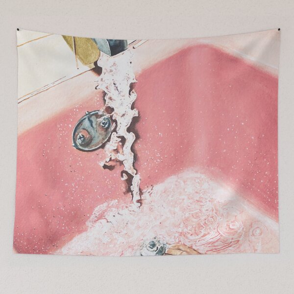Item preview, Evening Plans Vintage Pink Bathroom Retro designed and sold by vanesaalkire.