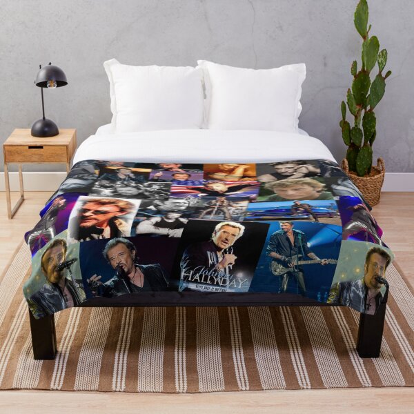 Item preview, Johnny Hallyday French singer Assorted Rectangular Vintage Collage designed and sold by CollageHeaven.