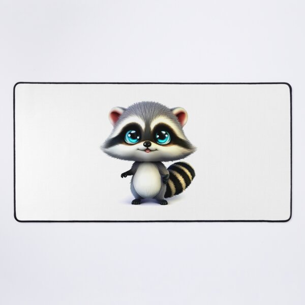 Item preview, AI Art Cute Kawaii Raccoon designed and sold by Artist4God.