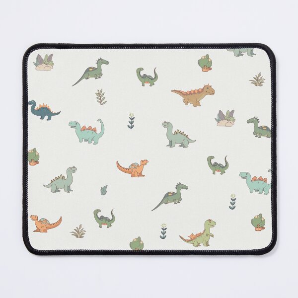 Item preview, Evoke a natural and fresh atmosphere: Cartoon dinosaurs and floral patterns in a tiled layout. designed and sold by SML(Smiling Cool) PinkBubble.