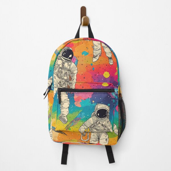 Artikelvorschau, Retro Rainbow Astronaut Repeating Pattern - Vintage Space Exploration entworfen und verkauft von arbaxas.