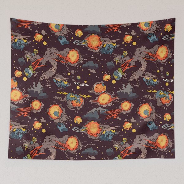 Item preview, Cosmic Catastrophe Repeating Pattern - End of the World Space Design designed and sold by arbaxas.