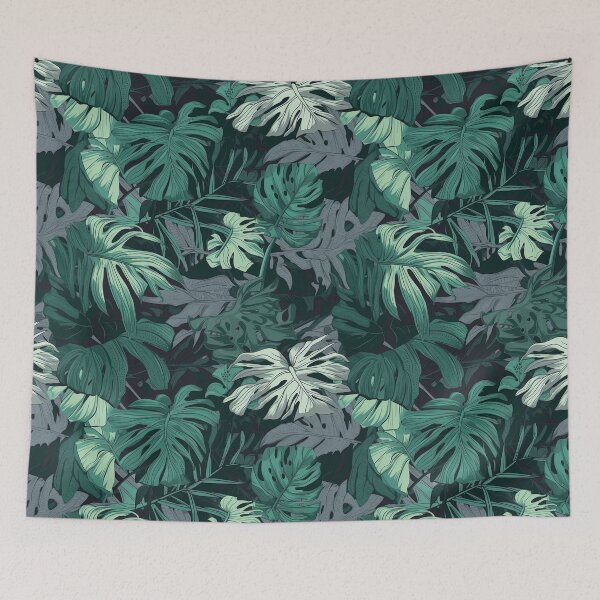 Aperçu de l'œuvre Modern & Chic Tropical Foliage Repeating Pattern - Lush Botanical Design créée et vendue par arbaxas.