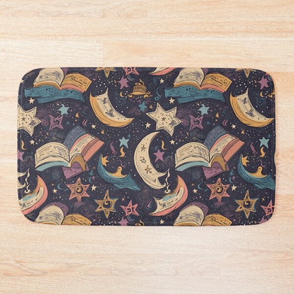 Item preview,  Enchanted Books & Celestial Bodies Repeating Pattern - Magical Tome and Cosmic Design designed and sold by arbaxas.