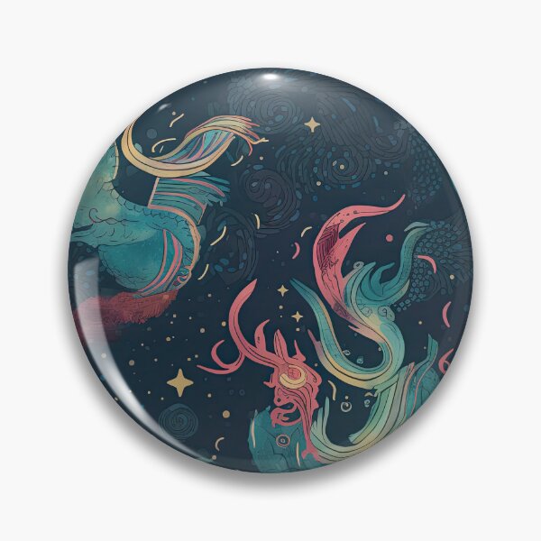 Artikelvorschau, Elemental Dragons & Swirling Galaxies Repeating Pattern - Mythical Guardians of the Cosmos entworfen und verkauft von arbaxas.