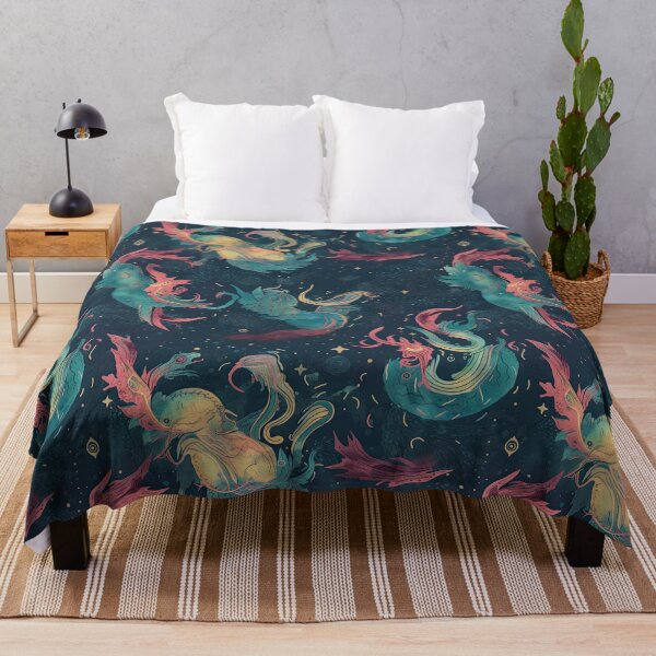 Item preview, Elemental Dragons & Swirling Galaxies Repeating Pattern - Mythical Guardians of the Cosmos designed and sold by arbaxas.