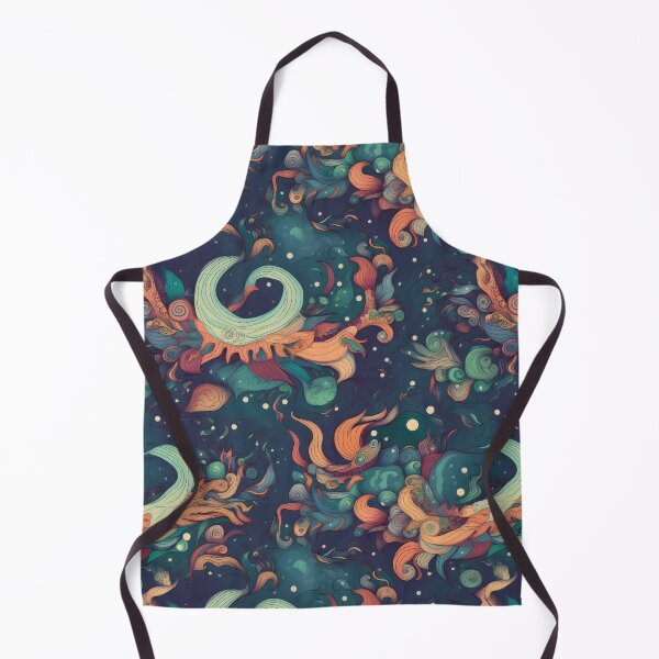 Item preview, Elemental Dragons in Cosmic Harmony Repeating Pattern - Swirling Galaxies and Mythical Guardians designed and sold by arbaxas.