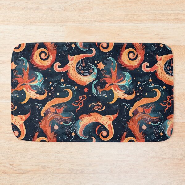Item preview, Celestial Elemental Dragons Repeating Pattern - Balance and Harmony in the Cosmos designed and sold by arbaxas.