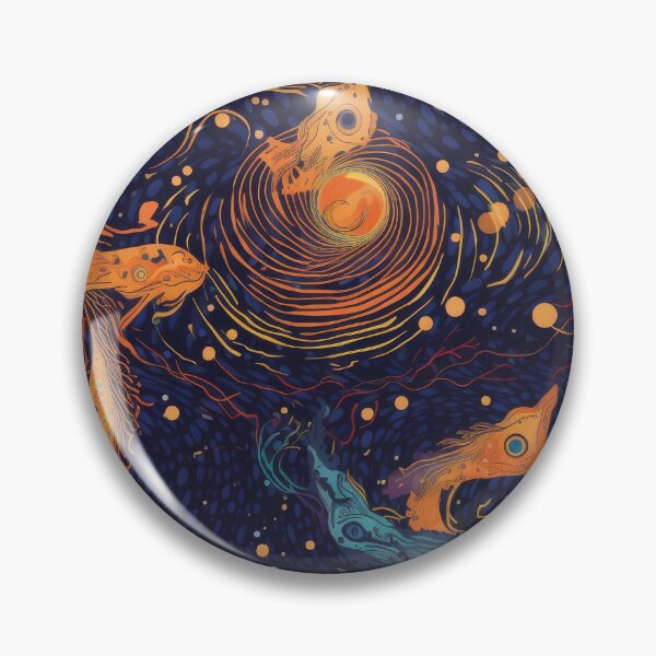 Item preview, Mythical Elemental Dragons Repeating Pattern - Swirling Galaxies and Cosmic Balance designed and sold by arbaxas.
