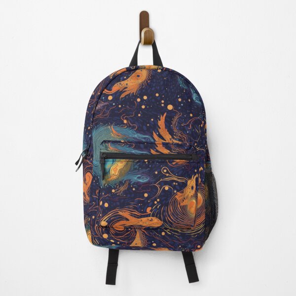 Item preview, Mythical Elemental Dragons Repeating Pattern - Swirling Galaxies and Cosmic Balance designed and sold by arbaxas.