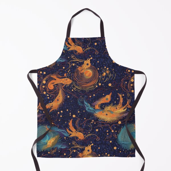 Item preview, Mythical Elemental Dragons Repeating Pattern - Swirling Galaxies and Cosmic Balance designed and sold by arbaxas.